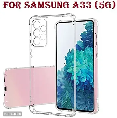 ROYALBASE Back Cover for Samsung Galaxy A33 5G Transparent Grip Case Silicon Pack of 1-thumb0