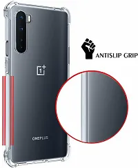 ROYALBASE Back Cover for Oneplus Nord Transparent Grip Case Silicon Pack of 1-thumb4