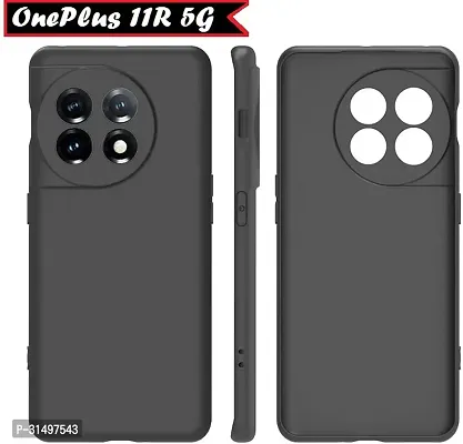 Back Cover for Oneplus 11R 5GOneplus 11R Black Grip Case Silicon Pack of 1-thumb0