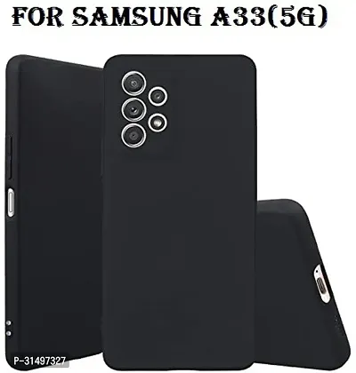 ROYALBASE Back Cover for Samsung Galaxy A33 5G Black Grip Case Silicon Pack of 1-thumb0