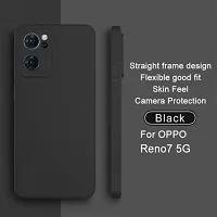 ROYALBASE Back Cover for Oppo Reno 7 5G Black Grip Case Silicon Pack of 1-thumb1