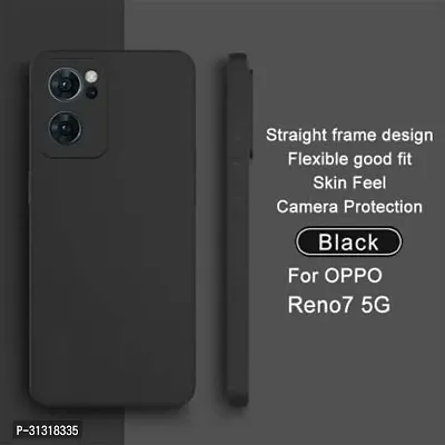 ROYALBASE Back Cover for Oppo Reno 7 5G Black Grip Case Silicon Pack of 1-thumb2