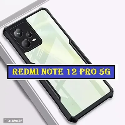 Back Cover for Redmi Note 12 Pro 5G Black Camera Bump Protector Pack of 1-thumb3