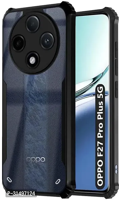 ROYALBASE Back Cover for Oppo F27 Pro Plus 5G {IP Black Camera Bump Protector Pack of 1-thumb0