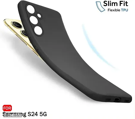 Back Cover for Samsung Galaxy S24 5G Samsung Galaxy S24 Black Camera Bump Protector Silicon Pack of 1-thumb5