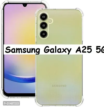 Back Cover for Samsung Galaxy A25 5G Transparent Silicon Pack of 1-thumb0