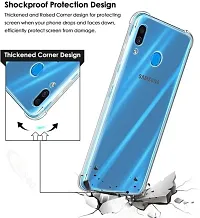 ROYALBASE Back Cover for SAMSUNG GALAXY A30 Transparent Grip Case Silicon Pack of 1-thumb3