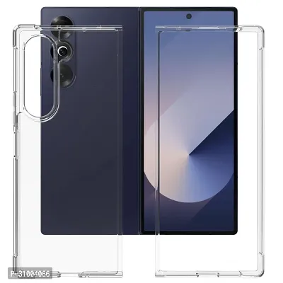 CASEHUNT Compitable with Samsung Galaxy Z Fold 6 Black Back Cover Shock Proof Soft Case Cushioned Edges for Ultimate ProtectionBM