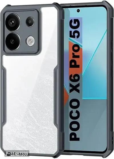 Back Cover for Poco X6 Pro 5G IP Black Grip Case Silicon Pack of 1-thumb0