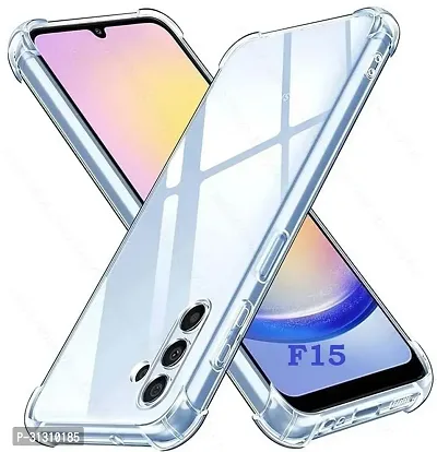 ROYALBASE Back Cover for samsung Galaxy A15 5G BM Transparent Camera Bump Protector Pack of 1