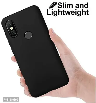 ROYALBASE Back Cover for Mi Redmi 6 pro Black Grip Case Silicon Pack of 1-thumb4