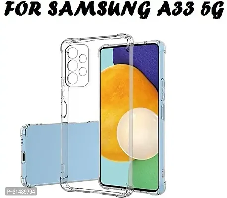 Back Cover for Samsung Galaxy A33 5G Transparent Grip Case Silicon Pack of 1-thumb0