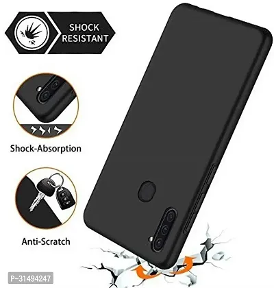 Back Cover for Samsung Galaxy A11 Black Grip Case Silicon Pack of 1-thumb4