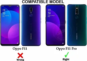 Back Cover for Oppo F11 Pro Black Grip Case Silicon Pack of 1-thumb1