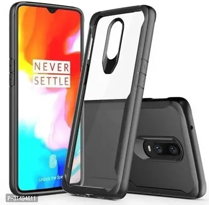 Back Cover for OnePlus 6T Black Grip Case Pack of 1-thumb0