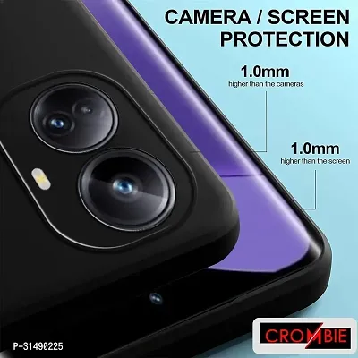 Back Cover for Realme C55 Black Grip Case Silicon Pack of 1-thumb5