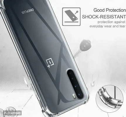 Back Cover for OnePlus Nord Transparent Grip Case Pack of 1-thumb5