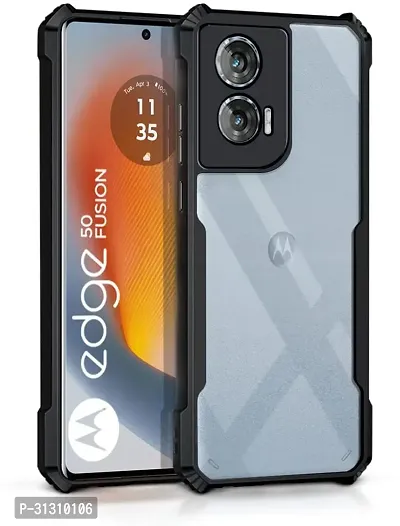 ROYALBASE Back Cover for Moto Edge 50 Fusion 5G MOTOROLA Edge 50 Fusion IP Black Matte Finish Silicon Pack of 1