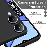 ROYALBASE Back Cover for Vivo Y28 5G Vivo Y28 Black Camera Bump Protector Silicon Pack of 1-thumb1