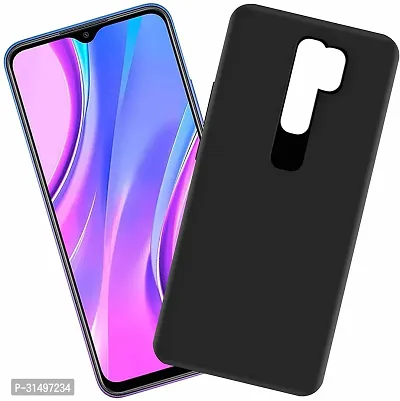 ROYALBASE Back Cover for Redmi 9 Prime Black Grip Case Silicon Pack of 1-thumb0