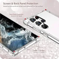 Back Cover for Samsung Galaxy S23 Ultra 5G Transparent Camera Bump Protector Silicon Pack of 1-thumb1