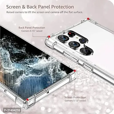 Back Cover for Samsung Galaxy S23 Ultra 5G Transparent Camera Bump Protector Silicon Pack of 1-thumb2