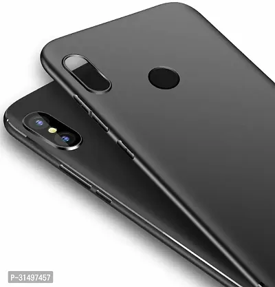 Back Cover for Mi Redmi 6 pro Black Grip Case Silicon Pack of 1-thumb5