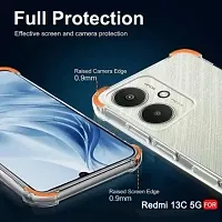 Back Cover for Redmi 13c 5G Transparent Rugged Armor Silicon Pack of 1-thumb2