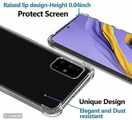 ROYALBASE Back Cover for Samsung Galaxy A51 Transparent Grip Case Silicon Pack of 1-thumb2