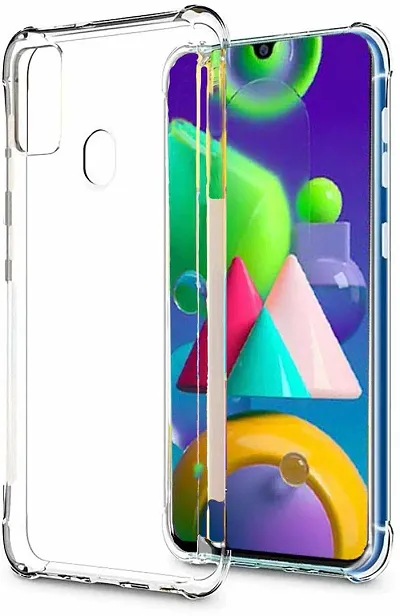 Back Cover for Samsung Galaxy M21 Transparent Grip Case Pack of 1