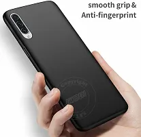 Back Cover for Samsung Galaxy A70s Black Grip Case Silicon Pack of 1-thumb1