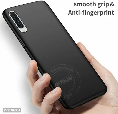 Back Cover for Samsung Galaxy A70s Black Grip Case Silicon Pack of 1-thumb2