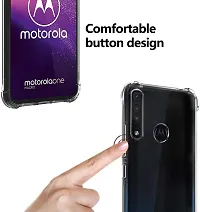 ROYALBASE Back Cover for Motorola One Macro Transparent Grip Case Pack of 1-thumb3