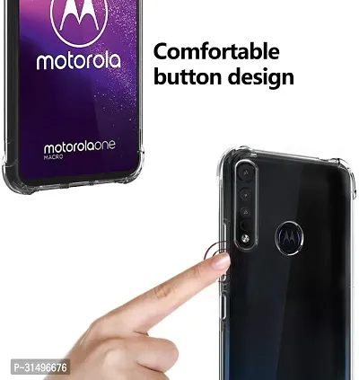 ROYALBASE Back Cover for Motorola One Macro Transparent Grip Case Pack of 1-thumb4