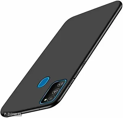 ROYALBASE Back Cover for Samsung Galaxy M21 Black Grip Case Silicon Pack of 1-thumb0