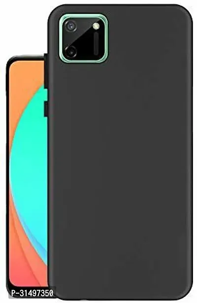 ROYALBASE Back Cover for Realme C11 Black Grip Case Silicon Pack of 1-thumb0