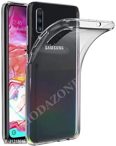 ROYALBASE Back Cover for SAMSUNG GALAXY A70 Transparent Grip Case Pack of 1-thumb0