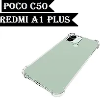 ROYALBASE Back Cover for POCO C50  REDMI A1 PLUS Transparent Camera Bump Protector Silicon Pack of 1-thumb1