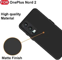 ROYALBASE Back Cover for OnePlus Nord 2 5G Black Matte Finish Silicon Pack of 1-thumb3