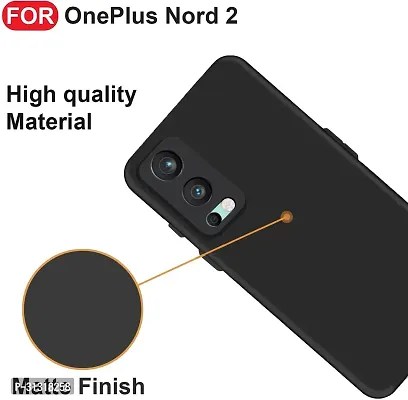 ROYALBASE Back Cover for OnePlus Nord 2 5G Black Matte Finish Silicon Pack of 1-thumb4