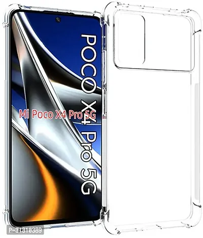 ROYALBASE Back Cover for POCO X4 PRO 5G Transparent Grip Case Silicon Pack of 1