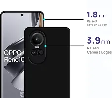 ROYALBASE Back Cover for Oppo Reno 10 pro 5G Black Camera Bump Protector Silicon Pack of 1-thumb1