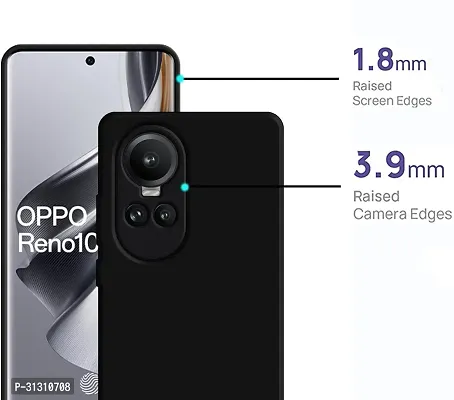 ROYALBASE Back Cover for Oppo Reno 10 pro 5G Black Camera Bump Protector Silicon Pack of 1-thumb2