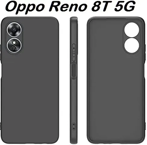 CELZO Silicon Back Cover Case for Oppo A78 - Black