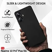 Back Cover for Realme C55 Black Grip Case Silicon Pack of 1-thumb2