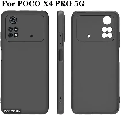 Back Cover for Poco X4 Pro 5G Black Camera Bump Protector Silicon Pack of 1-thumb0