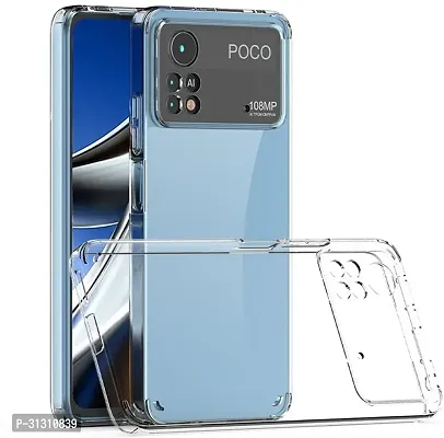 ROYALBASE Back Cover for POCO X4 PRO 5G Transparent Grip Case Silicon Pack of 1