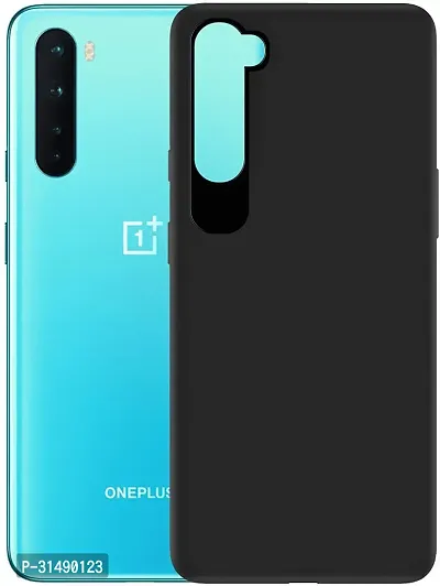 Back Cover for Oneplus Nord Black Grip Case Silicon Pack of 1-thumb0