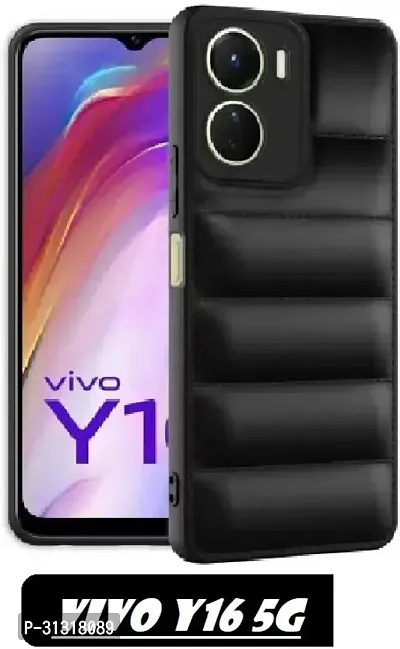 ROYALBASE Back Cover for Vivo Y16 Vivo Y56 5G Black Grip Case Silicon Pack of 1-thumb0