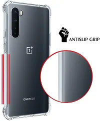 Back Cover for OnePlus Nord Transparent Grip Case Pack of 1-thumb2